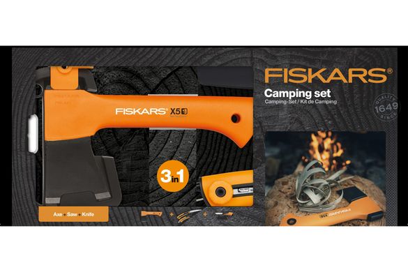 Набір туристичний Fiskars X-series X5 camping SET 722 мм 2.43 кг (1057912)