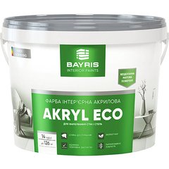Фарба інтер'єрна Bayris Acryl Eco 14 кг сніжно-біла (Б00002826)