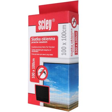 Сітка антимоскітна для вікон Scley 100х100 см чорна (0395-111010)