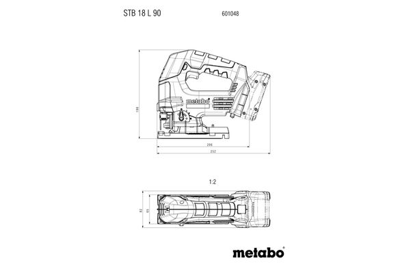 Лобзик акумуляторний Metabo STB 18 L 90 18 В 22 мм (601048850)