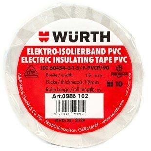 Ізострічка W&Uuml;RTH 15мм 10м біла (0985102)