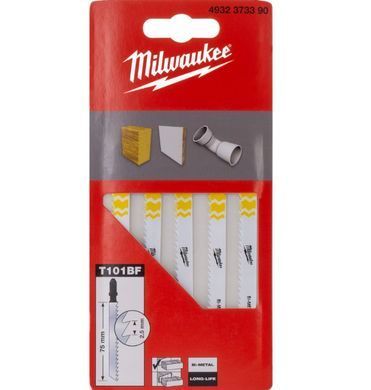 Сanvas for jigsaw Milwaukee T101BF 75х2.5 mm 5 pcs (4932373390)