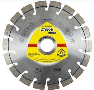 Круг відрізний алмазний KLINGSPOR DT 600 U 125х2.4х22.23 мм 322631