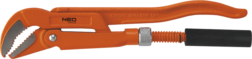 Ключ трубний важільний 1 "330 мм губки 45 ° NEO 02-126