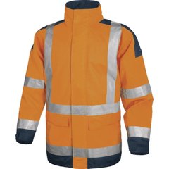 Куртка робоча Delta Plus EASYVIEW 3XL флуоресцент-помаранч-тем.синя, XXXL, 196/204 см, 3ХL(129/141 см)
