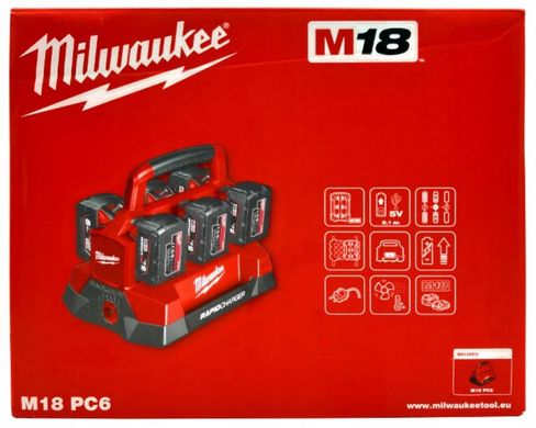 Зарядний пристрій Milwaukee Packout M18 PC6 18 В 6 А (4932480162)