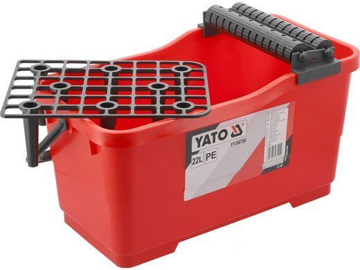 Plastic bucket Yato with rollers and a grid 22 l 500х300х300 mm (YT-54750)