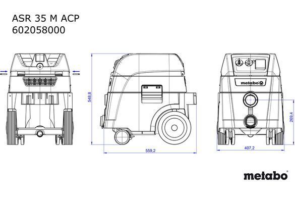 Набір інструментів мережевих Metabo RSEV 19-125 RT + ASR 35 M ACP 1900 Вт 125 мм (691001000)