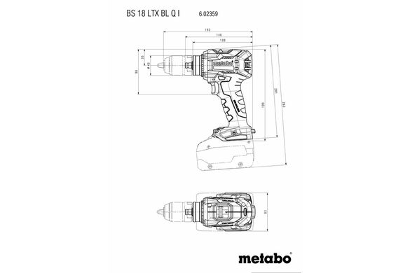 Cordless drill-driver Metabo BS 18 LTX BL Q I 18 V 130 Nm (602359770)