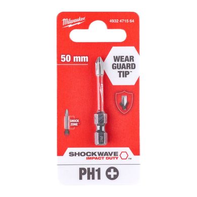 Bit Milwaukee Shockwave PH1 50 mm 1/4" (4932471564)