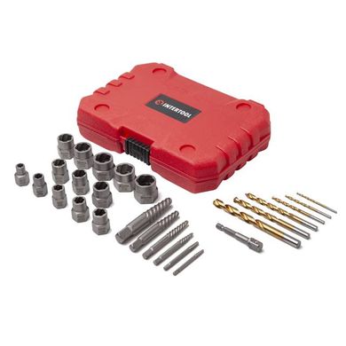 Extractors and drills kit Intertool 6-19 mm 26 pcs (SD-8009)