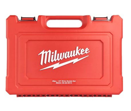 Набір головок торцевих Milwaukee з храповим механізмом 1/2" 28 од (4932471864)