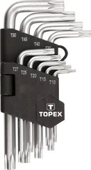 Набір ключів шестигранників Т10 - Т50 мм Torx 9 шт TOPEX 35D960
