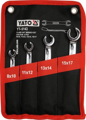 Набір ключів розрізних 8 - 17 мм у чохлі 4 шт Yato YT-0143