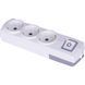 Electrical extension block E.Next e.t.es.3.z.s with grounding and switch 3 sockets (s042105)