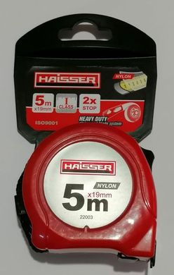 Рулетка вимірювальна HAISSER 5 м 19 мм (84373)