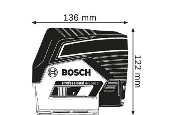 Нівелір лазерний лінійний Bosch GCL 2-50 C 50 м 0.3 мм/м (0601066G02)