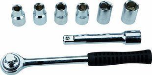 Набір головок торцевих 3/8 "10-17 мм 6-гранних + рукоятка 8 шт Top Tools 38D143