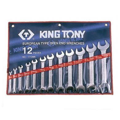 Набір ключів рожкових 6 - 32 мм в чохлі 12 шт KING TONY 1112MR