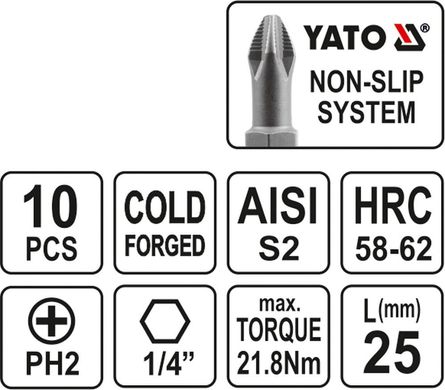 Набір біт YATO YT-0475