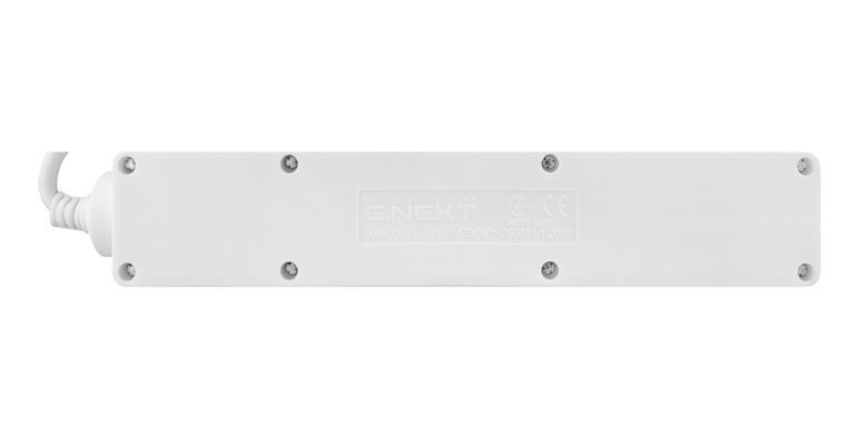 Household electrical extension socket E.Next e.es.5.3 without grounding 5 sockets 3 m (s042064)