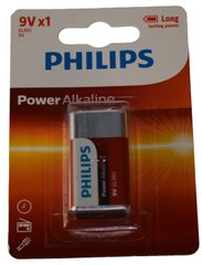 Батарея крона PHILIPS POWER Alkaline 6LR61 BLI 1