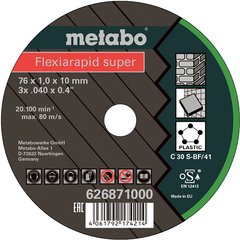 Круг відрізний універсальний Metabo Flexiarapid super 76х1х10 мм (626871000)