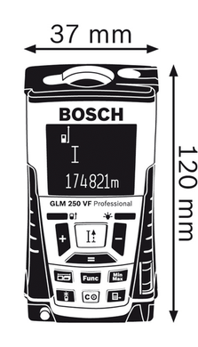 Дальномір лазерный BOSCH GLM 250FV + BS 150 (061599402J)
