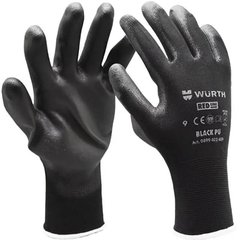 Working gloves Wurth black PU s.10 (0899402410)