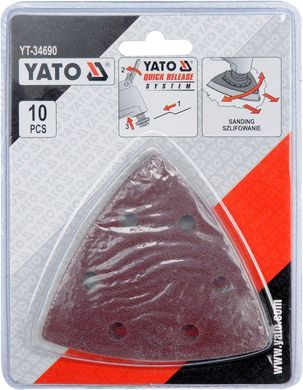 Папір шліфувальний для мультитула Yato 90х90 мм YT-34690