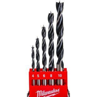Wood drill bits set Milwaukee HSS-R 4-10 mm 5 pcs (4932352465)