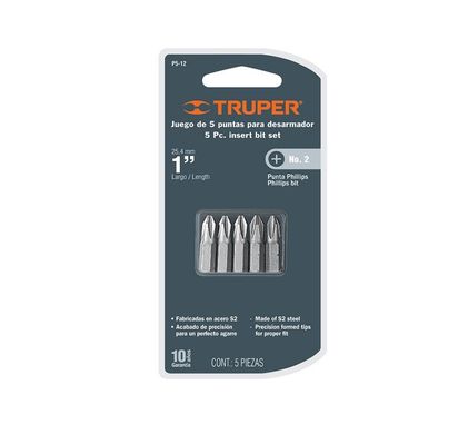 Набір біт TRUPER 5 од 25 мм P5-12
