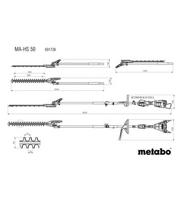 Насадка-кущоріз Metabo MA-HS 50 18 В 22 мм (601726850)