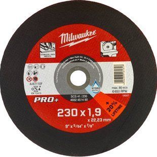 Круг відрізний по металу Milwaukee PRO+ SCS 41/230 230х1.9х22.23 мм (4932451490)