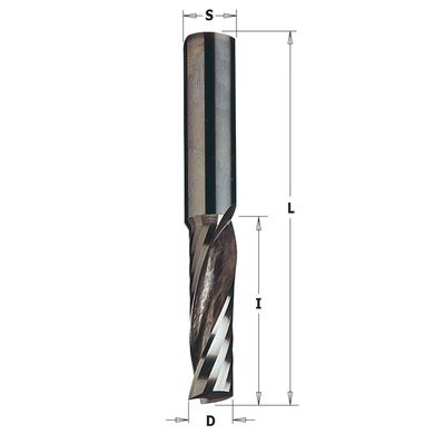 Spiral flat milling cutter CMT 4х4х15 mm (198.040.11)