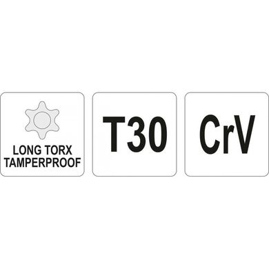 Ключ шестигранник Yato Torx L-подібний Т30 (YT-05519)