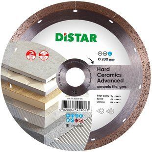 Круг відрізний алмазний Distar 1A1R Hard Ceramics Advanced 200 мм 25.4 мм (11120349015)