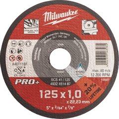 Круг відрізний по металу Milwaukee PRO+ SCS 41/125 125х1х22.23 мм (4932451487)