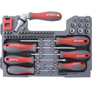 Screwdrivers kit Intertool with interchangeable bits 4-12 mm 51 pcs (VT-3352)