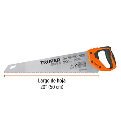 Ножівка універсальна Truper Rapid 500 мм 7 TPI (STR-20)