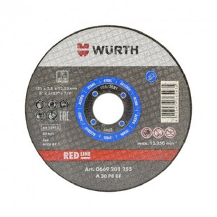 Круг відрізний WÜRTH Red Line 125x1.0x22.2 мм (0669201250)