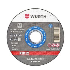Круг відрізний WÜRTH Red Line 125x1.6x22.2 мм (0669201251)