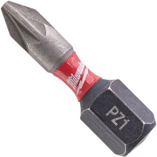 Біта Milwaukee Shockwave 30xLife PZ1 1/4" 25 мм 2 шт (4932430860)