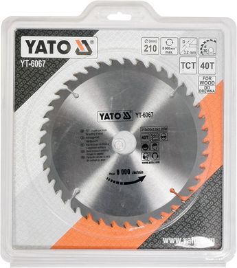 Диск пильный Yato 210х2.2х30 мм YT-6067