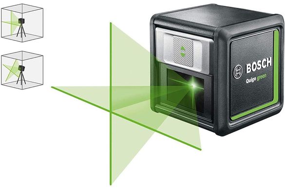 Нівелір лазерний лінійний Bosch Quigo Green Set 12 м 0.8 мм/м (0603663C03)