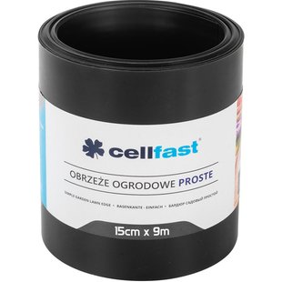 Бордюр садовий Cellfast прямий чорний 150 мм 9 м (30-232H)