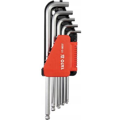 Hex key set Yato 1.6-9.5 mm L-shaped 12 pcs (YT-5837)