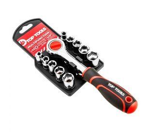 Набір головок торцевих 1/4&rdquo; + рукоятка 12 од Top Tools (38D147)