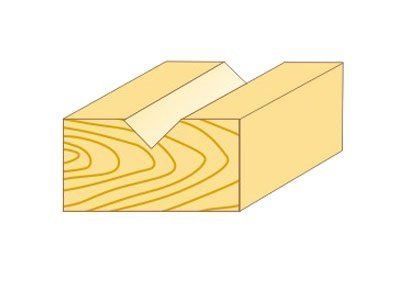 Groove milling cutter Ataka 8 х 9.5 mm V-shaped (111095)