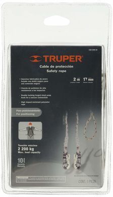 Строп для пояса запобіжного + карабін TRUPER CAB-5489-20